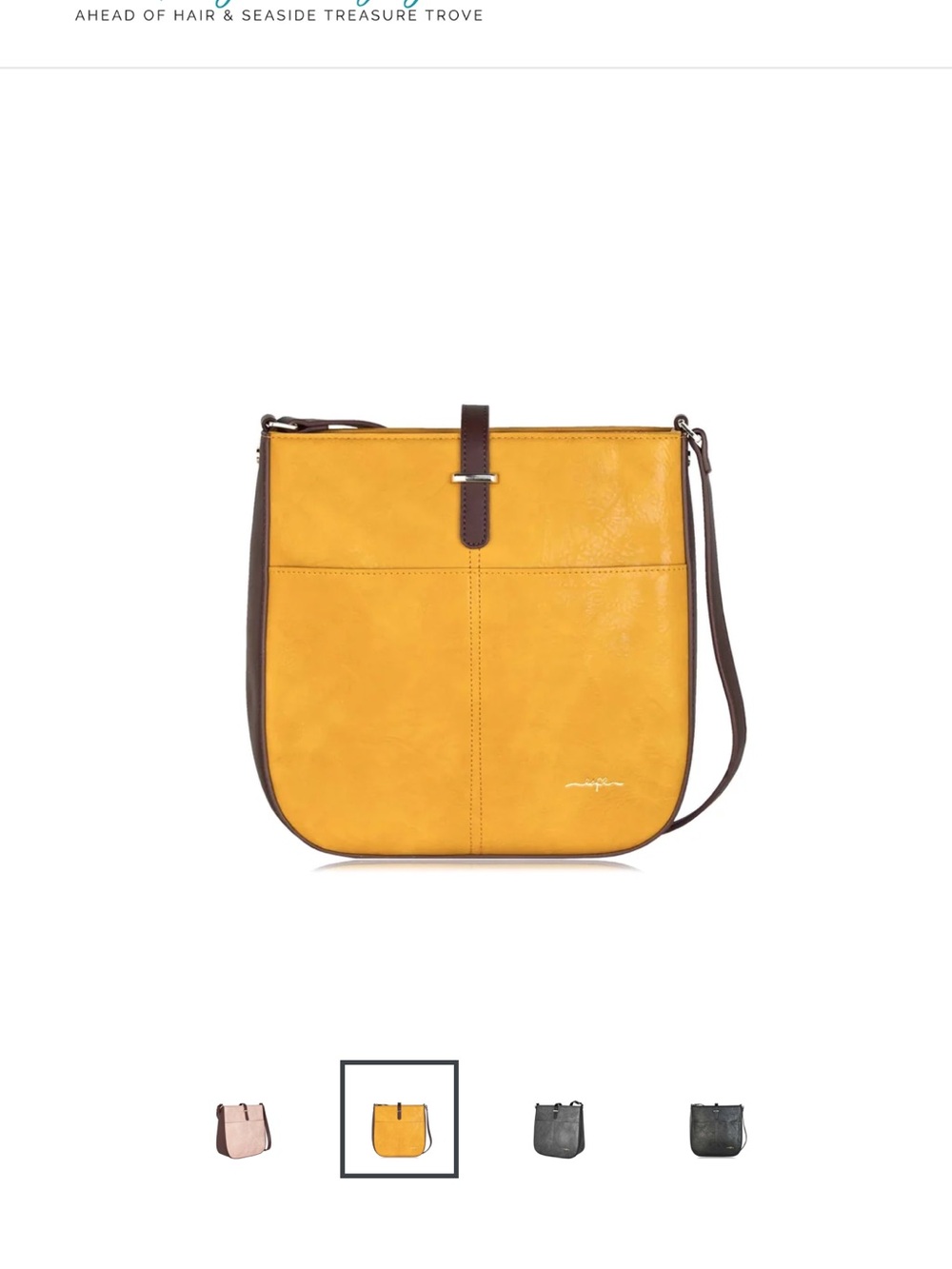Everyday Mustard Yellow Crossbody Bag with Contrast Strap